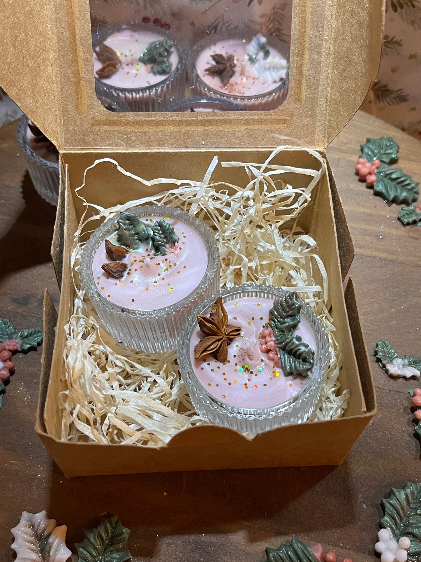 Handgemachte Duftkerze im Glas aus 100 % Sojawachs • Wiederverwendbar • Weihnachtskerze • Geschenkidee • Verschiedene Düfte