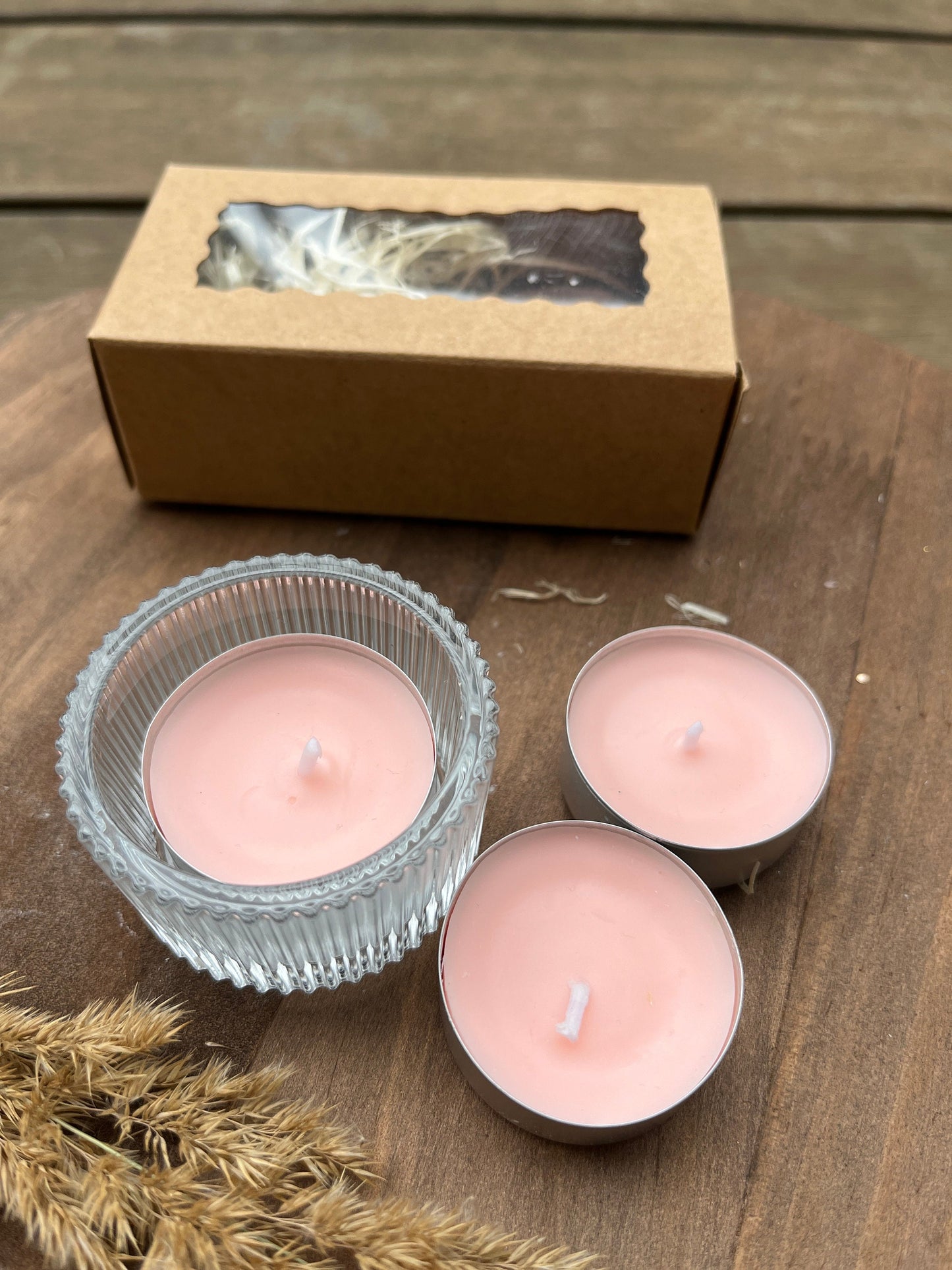 Dufttelicht Set mit Glas • kleines Geschenk • Duftprobe • Geburtstag • Nikolaus