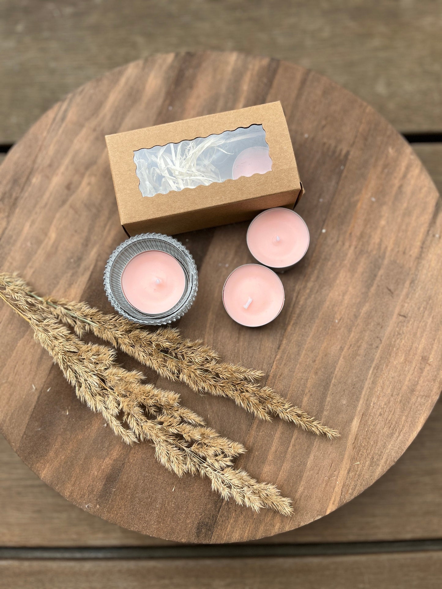 Dufttelicht Set mit Glas • kleines Geschenk • Duftprobe • Geburtstag • Nikolaus