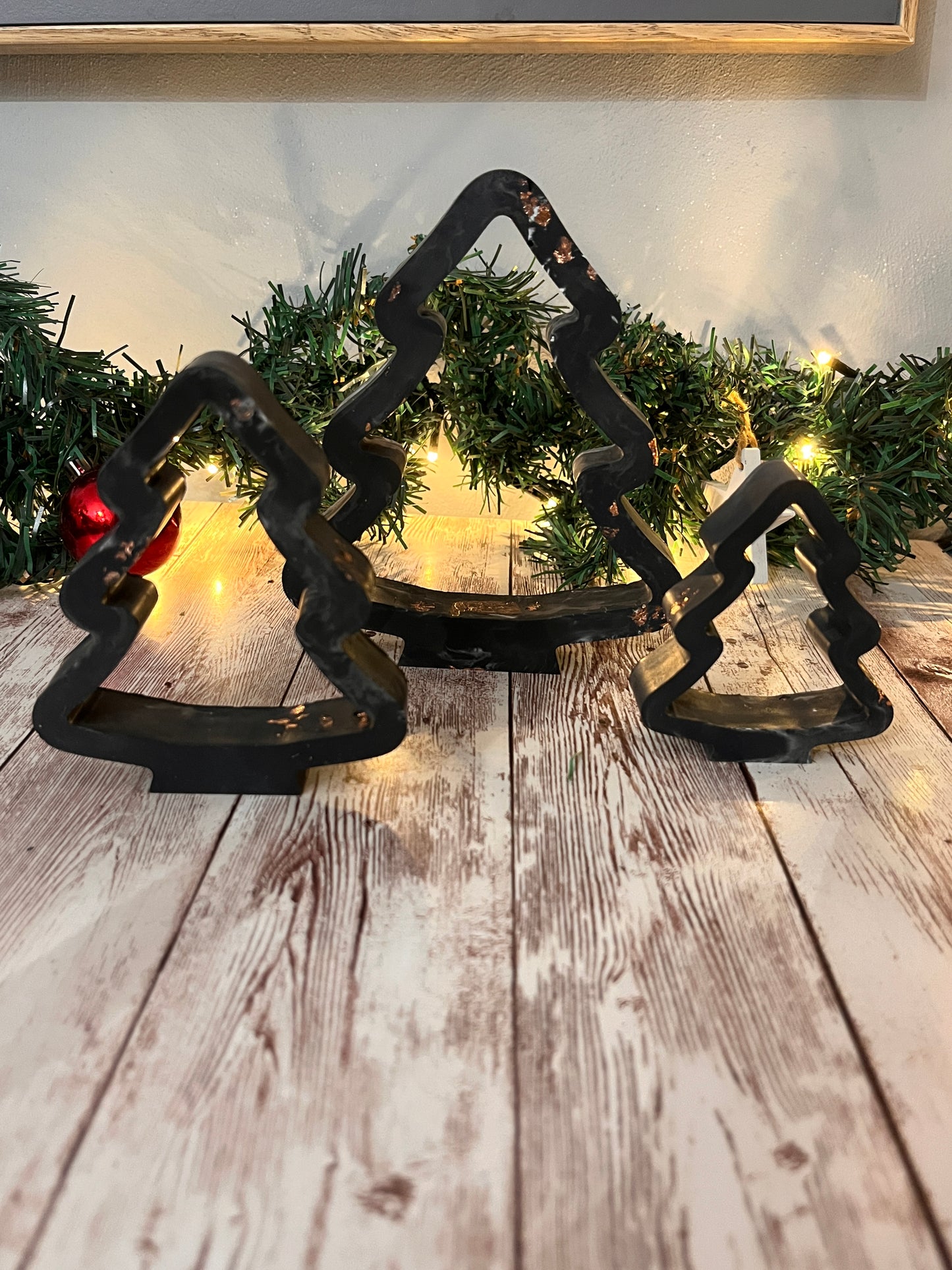 Keramik Weihnachtsbaum Dekoration in Weiß oder Schwarz • einzeln oder Set