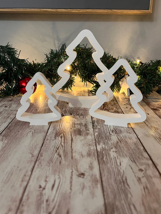 Keramik Weihnachtsbaum Dekoration in Weiß oder Schwarz • einzeln oder Set