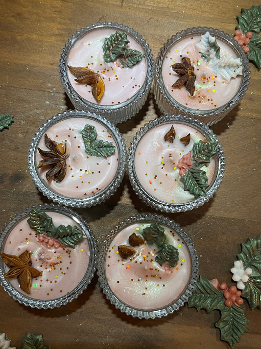 Handgemachte Duftkerze im Glas aus 100 % Sojawachs •  Wiederverwendbar • Weihnachtskerze • Geschenkidee  • Verschiedene Düfte