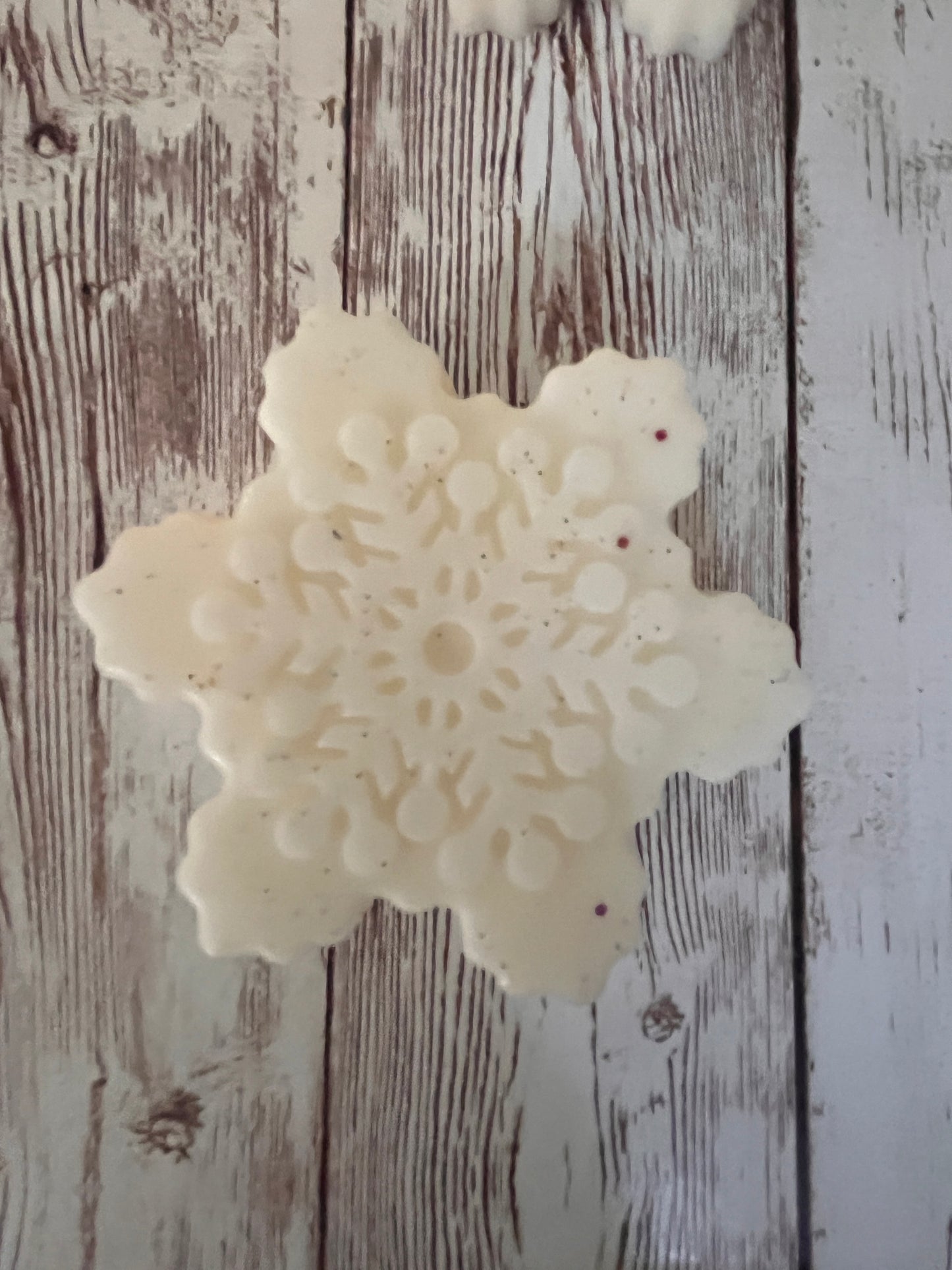 Schneeflocken-Kerze aus Sojawachs • 75g • Handgegossen • Optional mit Duft