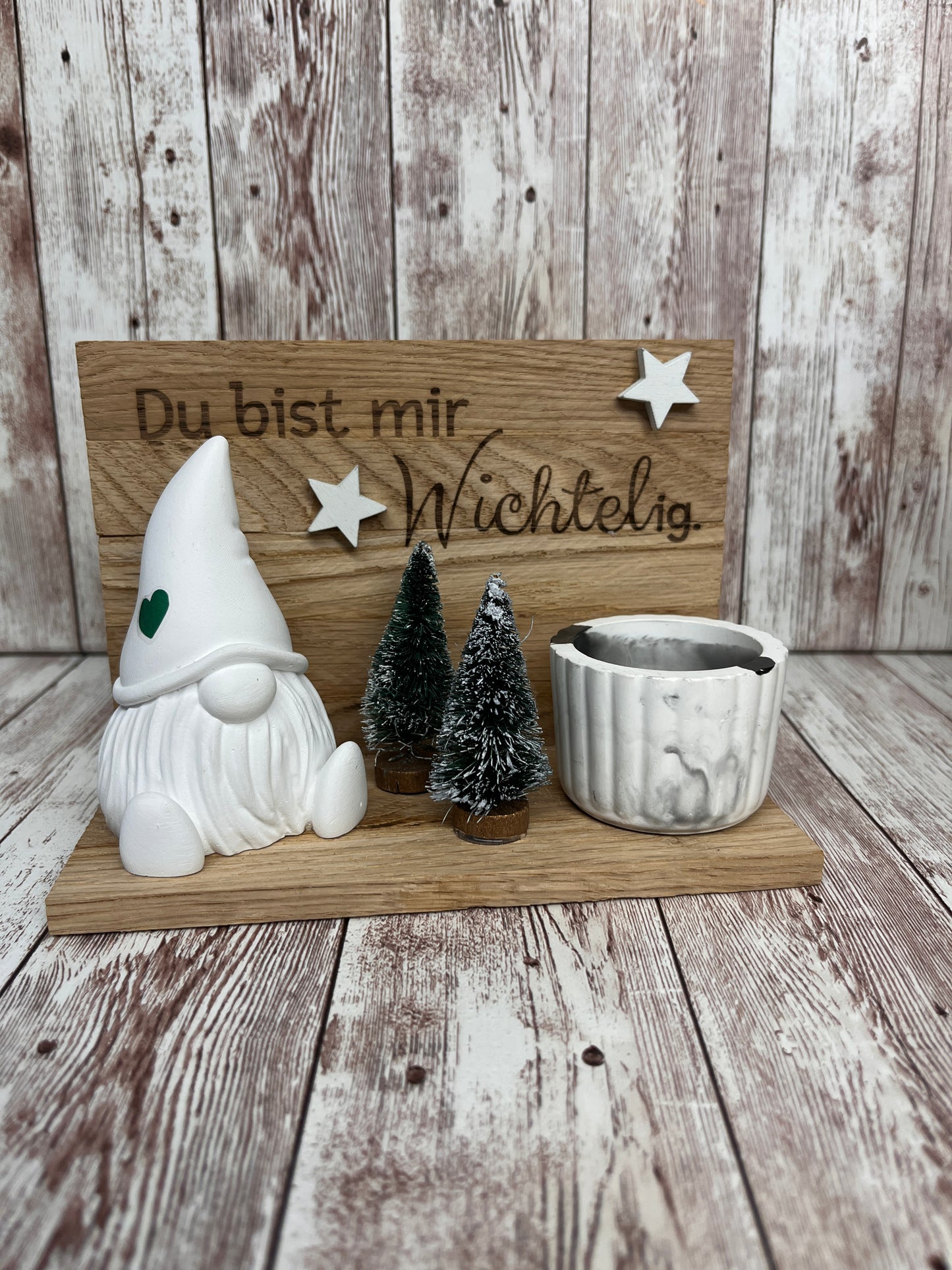 Handgemachtes Wichtel-Deko-Set mit Duftkerze & personalisiertem Spruch • Weihnachtsgeschenk • Sojawachs Kerze• Wichtelgeschenk