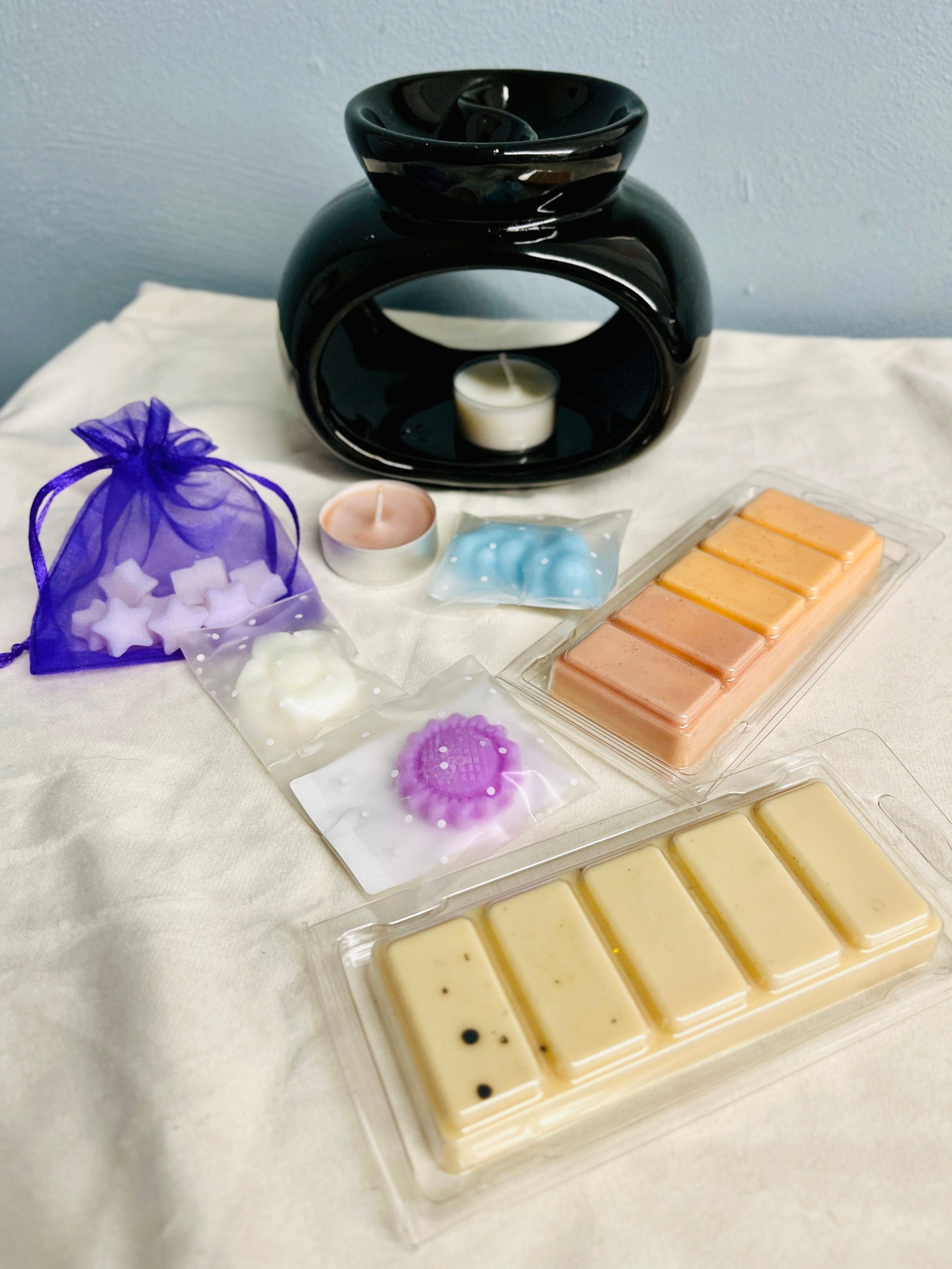 Geschenkset • Duftlampe Oval mit Doppelkammer • Geburtstag • Weihnachten • Duftwachs