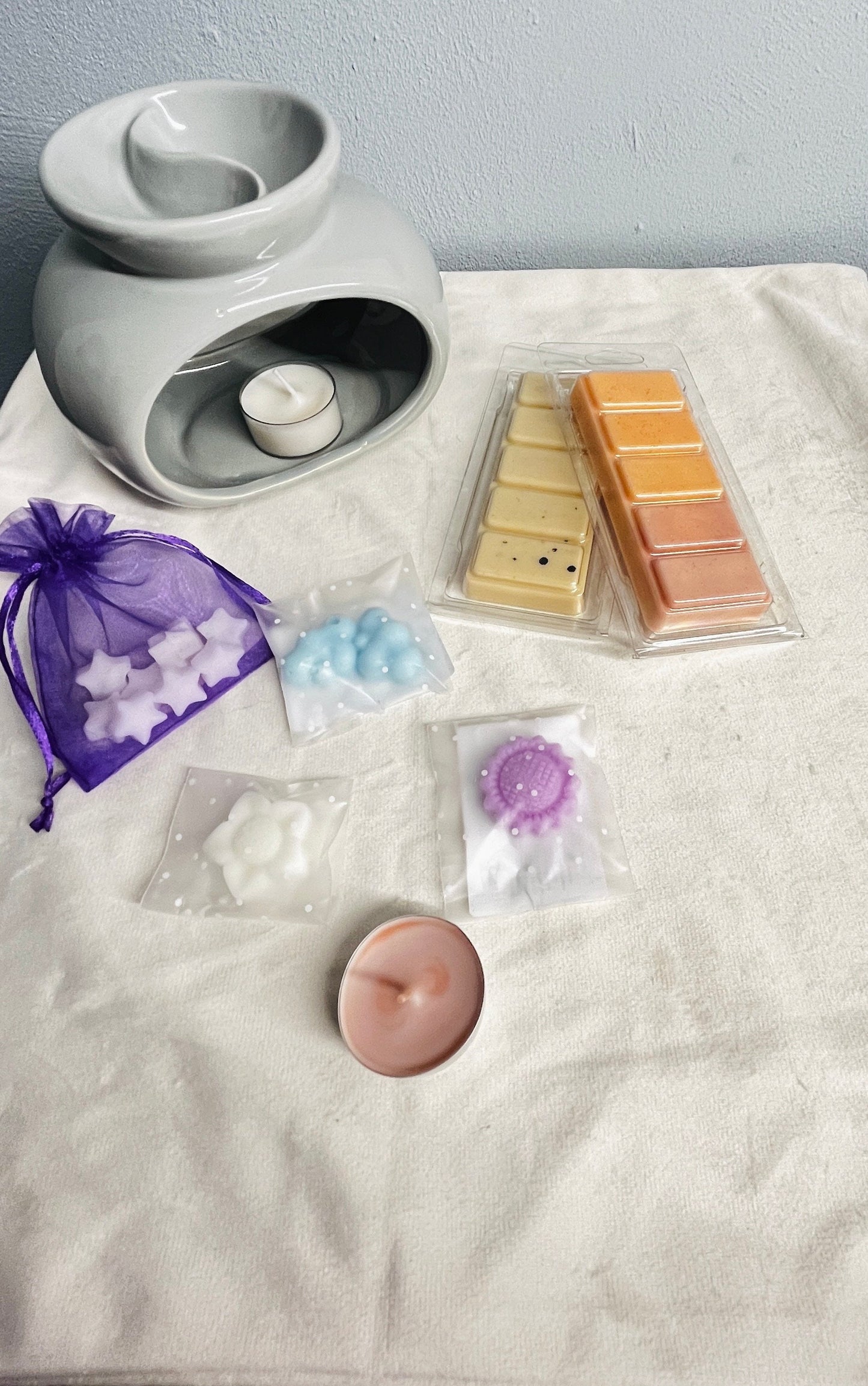 Geschenkset • Duftlampe Oval mit Doppelkammer • Geburtstag • Weihnachten • Duftwachs