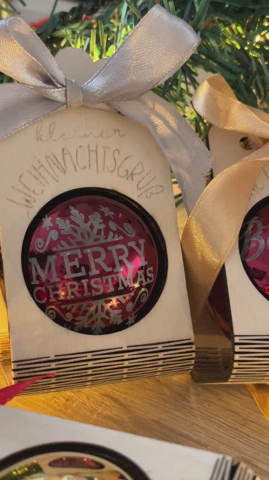 Weihnachtsbaumkugel mit Name personalisiert graviert• Weihnachtskugel • Weihnachtsdeko • Christbaumkugel Glas • Weihnachtsgeschenk